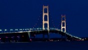 Mackinac Bridge at Night - Michigan U.P. Canvas only: 16x28 20x36