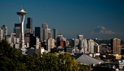 Seattle and Mt. Rainier Canvas only: 16x28 20x36